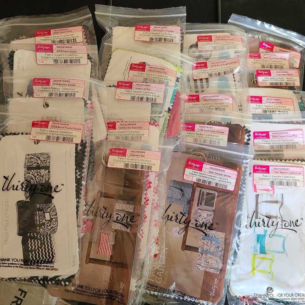 Thirty-One fabric swatch sets lot